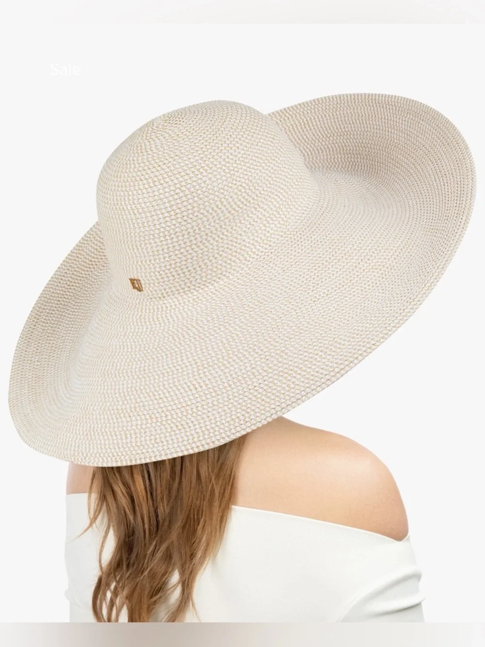 Eric Javits large, wide brim hat. Color white mix. 6.5” brim - Picture 3 of 10